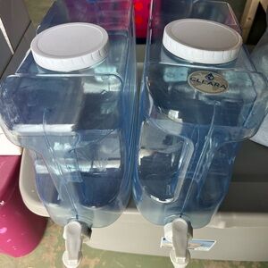 Blue Beverage Dispenser Set